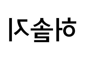 KPOP EXID(이엑스아이디、イェクスアイディ) 솔지 (ホ・ソルジ, ソルジ) 無料サイン会用、イベント会用応援ボード型紙 左右反転