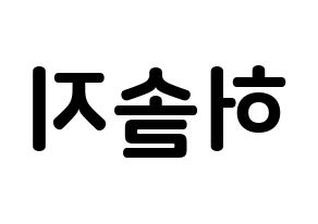 KPOP EXID(이엑스아이디、イェクスアイディ) 솔지 (ホ・ソルジ, ソルジ) k-pop アイドル名前　ボード 言葉 左右反転