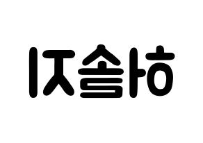 KPOP EXID(이엑스아이디、イェクスアイディ) 솔지 (ホ・ソルジ, ソルジ) 応援ボード、うちわ無料型紙、応援グッズ 左右反転