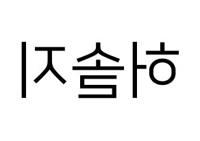 KPOP EXID(이엑스아이디、イェクスアイディ) 솔지 (ソルジ) プリント用応援ボード型紙、うちわ型紙　韓国語/ハングル文字型紙 左右反転