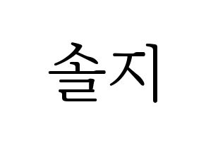 KPOP EXID(이엑스아이디、イェクスアイディ) 솔지 (ソルジ) 応援ボード・うちわ　韓国語/ハングル文字型紙 通常