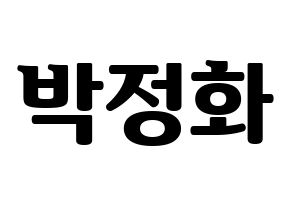 KPOP EXID(이엑스아이디、イェクスアイディ) 정화 (ジョンファ) コンサート用　応援ボード・うちわ　韓国語/ハングル文字型紙 通常