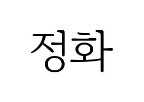 KPOP EXID(이엑스아이디、イェクスアイディ) 정화 (ジョンファ) 応援ボード・うちわ　韓国語/ハングル文字型紙 通常
