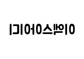 KPOP歌手 EXID(이엑스아이디、イェクスアイディ) 応援ボード型紙、うちわ型紙　韓国語/ハングル文字 左右反転