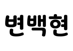 KPOP EXO-CBX(엑소-CBX、エクソ-CBX) 백현 (ベクヒョン) 応援ボード・うちわ　韓国語/ハングル文字型紙 通常