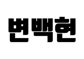 KPOP EXO-CBX(엑소-CBX、エクソ-CBX) 백현 (ベクヒョン) コンサート用　応援ボード・うちわ　韓国語/ハングル文字型紙 通常