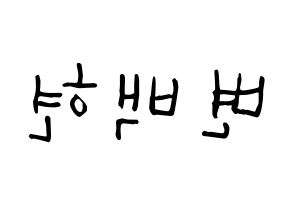 KPOP EXO-CBX(엑소-CBX、エクソ-CBX) 백현 (ビョン・ベクヒョン, ベクヒョン) 無料サイン会用、イベント会用応援ボード型紙 左右反転