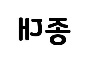 KPOP EXO-CBX(엑소-CBX、エクソ-CBX) 첸 (チェン) 応援ボード・うちわ　韓国語/ハングル文字型紙 左右反転