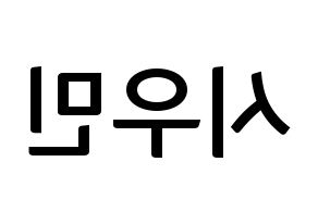 KPOP EXO-CBX(엑소-CBX、エクソ-CBX) 시우민 (シウミン) k-pop アイドル名前 ファンサボード 型紙 左右反転
