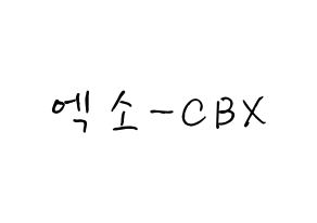 KPOP EXO-CBX(엑소-CBX、エクソ-CBX) k-pop ボード ハングル表記 言葉 通常