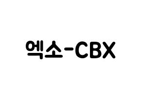 KPOP歌手 EXO-CBX(엑소-CBX、エクソ-CBX) 応援ボード型紙、うちわ型紙　韓国語/ハングル文字 通常