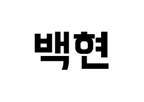 KPOP EXO(엑소、エクソ) 백현 (ベクヒョン) k-pop アイドル名前 ファンサボード 型紙 通常