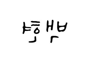 KPOP EXO(엑소、エクソ) 백현 (ベクヒョン) 応援ボード ハングル 型紙  左右反転
