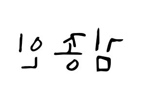 KPOP EXO(엑소、エクソ) 카이 (カイ) 応援ボード ハングル 型紙  左右反転