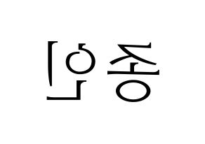 KPOP EXO(엑소、エクソ) 카이 (カイ) 応援ボード・うちわ　韓国語/ハングル文字型紙 左右反転