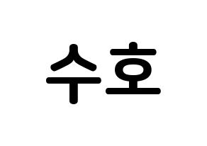 KPOP EXO(엑소、エクソ) 수호 (キム・ジュンミョン, スホ) k-pop アイドル名前　ボード 言葉 通常