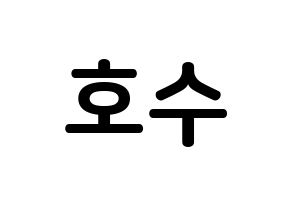 KPOP EXO(엑소、エクソ) 수호 (キム・ジュンミョン, スホ) k-pop アイドル名前　ボード 言葉 左右反転