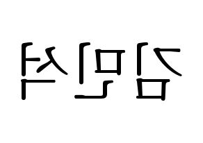 KPOP EXO(엑소、エクソ) 시우민 (シウミン) 応援ボード・うちわ　韓国語/ハングル文字型紙 左右反転