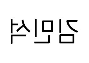 KPOP EXO(엑소、エクソ) 시우민 (シウミン) コンサート用　応援ボード・うちわ　韓国語/ハングル文字型紙 左右反転