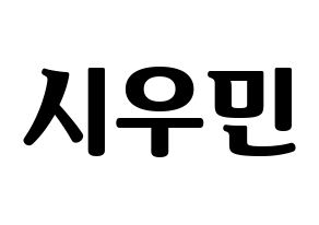KPOP EXO(엑소、エクソ) 시우민 (シウミン) コンサート用　応援ボード・うちわ　韓国語/ハングル文字型紙 通常