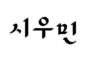 KPOP EXO(엑소、エクソ) 시우민 (シウミン) 応援ボード ハングル 型紙  通常