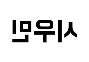 KPOP EXO(엑소、エクソ) 시우민 (シウミン) k-pop アイドル名前 ファンサボード 型紙 左右反転