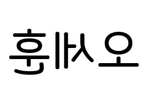 KPOP EXO(엑소、エクソ) 세훈 (オ・セフン, セフン) 無料サイン会用、イベント会用応援ボード型紙 左右反転