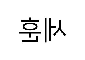 KPOP EXO(엑소、エクソ) 세훈 (セフン) プリント用応援ボード型紙、うちわ型紙　韓国語/ハングル文字型紙 左右反転