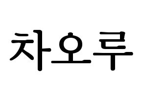 KPOP FIESTAR(피에스타、ピエスタ) 차오루 (チャオ・ルー) プリント用応援ボード型紙、うちわ型紙　韓国語/ハングル文字型紙 通常