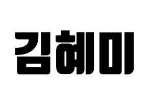 KPOP FIESTAR(피에스타、ピエスタ) 혜미 (ヘミ) コンサート用　応援ボード・うちわ　韓国語/ハングル文字型紙 通常