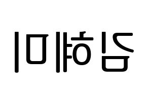 KPOP FIESTAR(피에스타、ピエスタ) 혜미 (ヘミ) プリント用応援ボード型紙、うちわ型紙　韓国語/ハングル文字型紙 左右反転