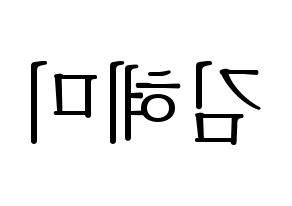 KPOP FIESTAR(피에스타、ピエスタ) 혜미 (ヘミ) 応援ボード・うちわ　韓国語/ハングル文字型紙 左右反転