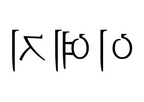 KPOP FIESTAR(피에스타、ピエスタ) 예지 (イェジ) 応援ボード・うちわ　韓国語/ハングル文字型紙 左右反転