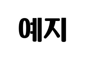 KPOP FIESTAR(피에스타、ピエスタ) 예지 (イェジ) コンサート用　応援ボード・うちわ　韓国語/ハングル文字型紙 通常