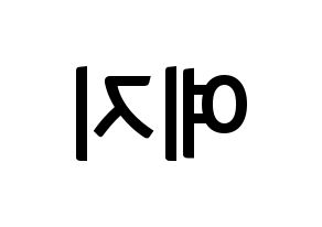 KPOP FIESTAR(피에스타、ピエスタ) 예지 (イェジ) k-pop アイドル名前 ファンサボード 型紙 左右反転