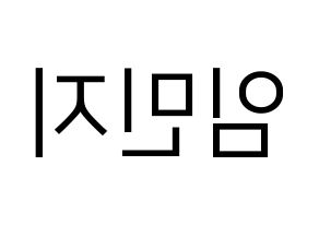 KPOP FIESTAR(피에스타、ピエスタ) 린지 (リンジ) プリント用応援ボード型紙、うちわ型紙　韓国語/ハングル文字型紙 左右反転