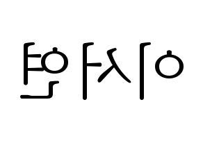 KPOP fromis_9(프로미스_9、プロミスナイン) 이서연 (ソヨン) 応援ボード・うちわ　韓国語/ハングル文字型紙 左右反転