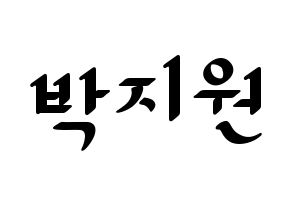 KPOP fromis_9(프로미스_9、プロミスナイン) 박지원 (ジウォン) 応援ボード ハングル 型紙  通常