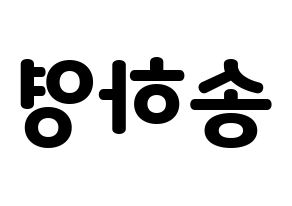 KPOP fromis_9(프로미스_9、プロミスナイン) 송하영 (ハヨン) 応援ボード・うちわ　韓国語/ハングル文字型紙 左右反転