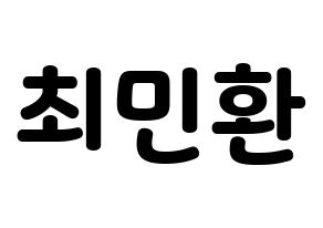 KPOP FTISLAND(FT아일랜드、エフティー・アイランド) 최민환 (チェ・ミンファン) 応援ボード・うちわ　韓国語/ハングル文字型紙 通常