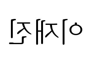 KPOP FTISLAND(FT아일랜드、エフティー・アイランド) 이재진 (イ・ジェジン) 応援ボード・うちわ　韓国語/ハングル文字型紙 左右反転