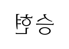 KPOP FTISLAND(FT아일랜드、エフティー・アイランド) 송승현 (ソン・スンヒョン) 応援ボード・うちわ　韓国語/ハングル文字型紙 左右反転