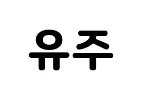 KPOP GFRIEND(여자친구、ジーフレンド) 유주 (ユジュ) 応援ボード・うちわ　韓国語/ハングル文字型紙 通常