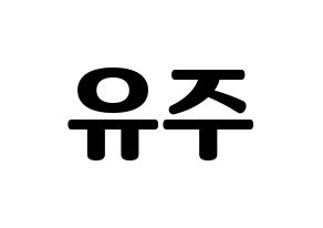 KPOP GFRIEND(여자친구、ジーフレンド) 유주 (ユジュ) コンサート用　応援ボード・うちわ　韓国語/ハングル文字型紙 通常