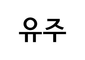 KPOP GFRIEND(여자친구、ジーフレンド) 유주 (チェ・ユナ, ユジュ) 無料サイン会用、イベント会用応援ボード型紙 通常