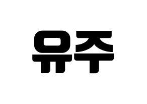 KPOP GFRIEND(여자친구、ジーフレンド) 유주 (ユジュ) コンサート用　応援ボード・うちわ　韓国語/ハングル文字型紙 通常