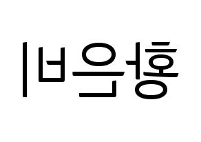 KPOP GFRIEND(여자친구、ジーフレンド) 신비 (シンビ) コンサート用　応援ボード・うちわ　韓国語/ハングル文字型紙 左右反転