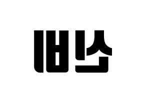 KPOP GFRIEND(여자친구、ジーフレンド) 신비 (シンビ) コンサート用　応援ボード・うちわ　韓国語/ハングル文字型紙 左右反転