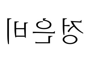 KPOP GFRIEND(여자친구、ジーフレンド) 은하 (ウナ) 応援ボード・うちわ　韓国語/ハングル文字型紙 左右反転