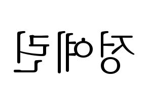KPOP GFRIEND(여자친구、ジーフレンド) 예린 (イェリン) 応援ボード・うちわ　韓国語/ハングル文字型紙 左右反転